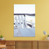 Beach voorzitter op Balcony Canvas Afdruk (Insitu (Woonkamer))