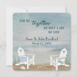 Beach Vow Renewal Wedding Kaart