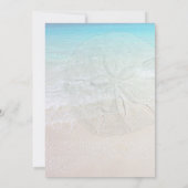 Beach Vows Modern Casual Ceremony Starfish Kaart (Achterkant)