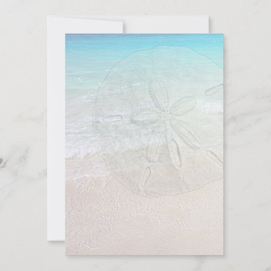 Beach Vows Modern Casual Ceremony Starfish Kaart (Achterkant)