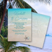 Beach Vows Modern Casual Ceremony Starfish Kaart