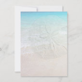 Beach Vows Modern Casual zand dollar Kaart (Achterkant)