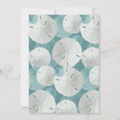 Beach Vows Sand Dollar Jubileum Ceremony Kaart (Achterkant)