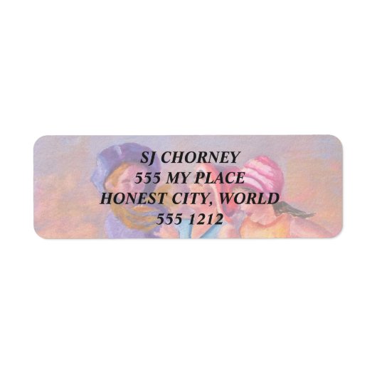 BEACH VRIENDINNEN RETOURADRESLABELS ETIKET (Voorkant)