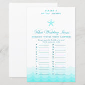 Beach Vrijgezellenfeest Game, Nautical, Mermaid (Voorkant / Achterkant)