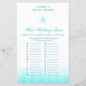 Beach Vrijgezellenfeest Game, Nautical, Mermaid (Voorkant)