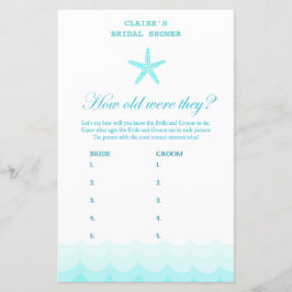 Beach Vrijgezellenfeest Game, Nautical, Mermaid