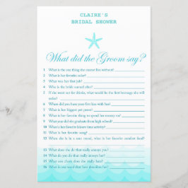 Beach Vrijgezellenfeest Game, Nautical, Mermaid