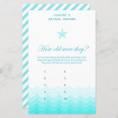 Beach Vrijgezellenfeest Game, Nautical, Mermaid (Voorkant / Achterkant)