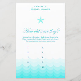 Beach Vrijgezellenfeest Game, Nautical, Mermaid
