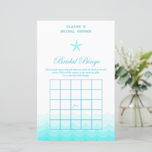 Beach Vrijgezellenfeest Game, Nautical, Mermaid (Staand voorkant)