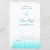 Beach Vrijgezellenfeest Game, Nautical, Mermaid (Voorkant / Achterkant)