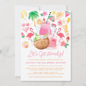 Beach Vrijgezellenfeest Kaart (Voorkant)