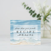 Beach Vrijgezellenfeest Recept Kaarten met Harten (Staand voorkant)