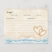 Beach Vrijgezellenfeest Recept Kaarten met Harten (Achterkant)