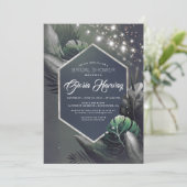 Beach Vrijgezellenfeest Tropical Silver Palms Kaart (Staand voorkant)