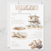 Beach Vrijgezellenfeest Weekend Route Kaart (Voorkant)