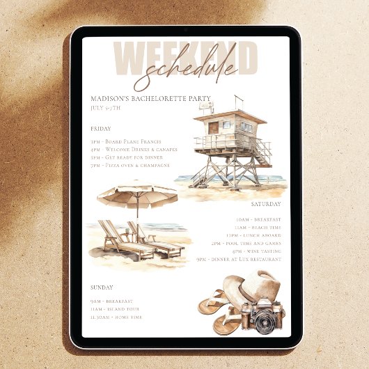 Beach Vrijgezellenfeest Weekend Route Kaart