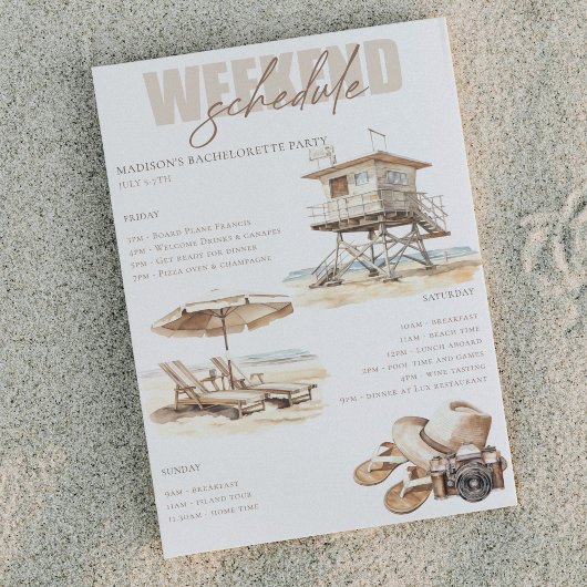 Beach Vrijgezellenfeest Weekend Route Kaart