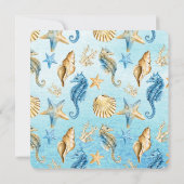 Beach | Vrijgezellenfeest zeeschelpen Kaart (Achterkant)