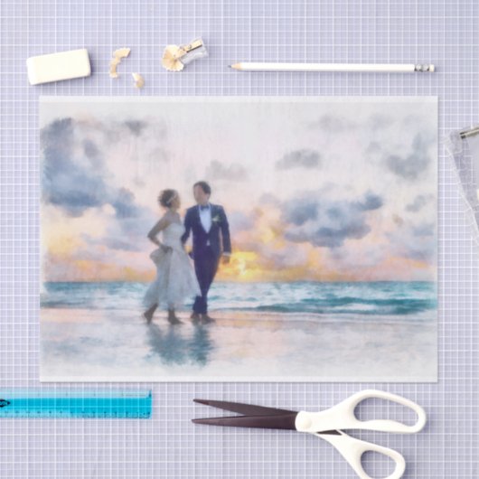 Beach Walk Decoupage Tissuepapier (Craft)