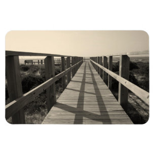 Beach Walk in Sepia Magneet