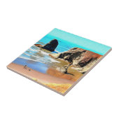 Beach Walk met Dog in Face Rock Park in Bandon Tegeltje (Zijkant)