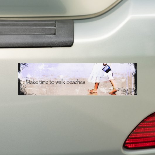 Beach Walking Bumpersticker (Op auto)