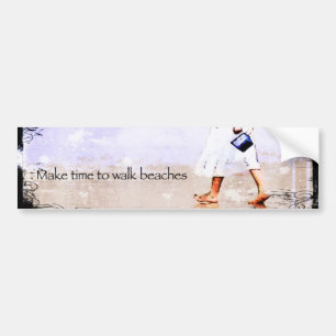 Beach Walking Bumpersticker