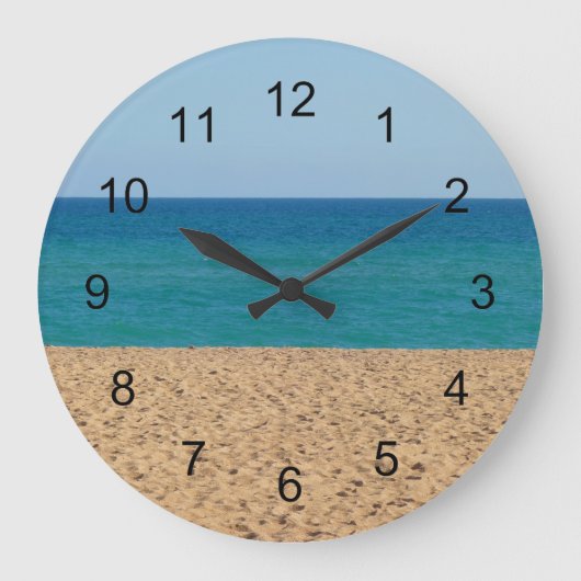 Beach Wall Clock Grote Klok (Voorkant)