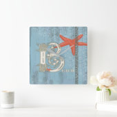 BEACH - Wall Clock Vierkante Klok (Huis)