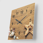 Beach Wall Clock Vierkante Klok (Hoek)