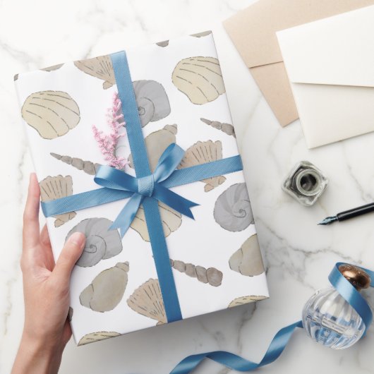 Beach Waterverf Art Sea Shells Cadeaupapier (Geschenken)