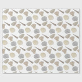 Beach Waterverf Art Sea Shells Cadeaupapier (Vlak)
