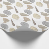 Beach Waterverf Art Sea Shells Cadeaupapier (Hoek)