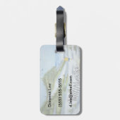 Beach waterverf bagagelabel (Achterkant verticaal)