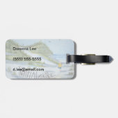 Beach waterverf bagagelabel (Achterkant horizontaal)