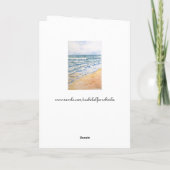 Beach waterverf bedankt uw kaart (Achterkant)