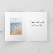 Beach waterverf bedankt uw kaart (Binnen)