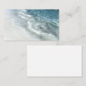 Beach Waterverf - Blauwgroen donkerblauwe kgolven  Visitekaartje (Voorkant / Achterkant)