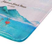 Beach Waterverf Blue Green Tropical Snijplank (Hoek)