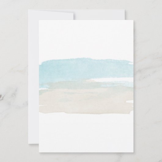 Beach Waterverf Bridal Shower Uitnodiging (Achterkant)