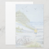 Beach waterverf briefpapier (Voorkant / Achterkant)