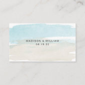 Beach Waterverf bruiloft Rsvp-website Informatiekaartje (Achterkant)