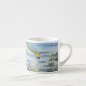 Beach waterverf espresso kop (Rechts)
