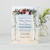 Beach Waterverf Floral Kaart (Staand voorkant)