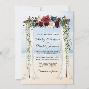 Beach Waterverf Floral Kaart