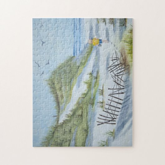 Beach waterverf legpuzzel (Verticaal)