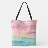 Beach, waterverf palmbomen en strand tote bag (Achterkant)