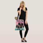 Beach, waterverf palmbomen en strand tote bag (Op model)